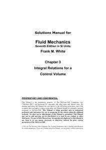 Fluid Mechanics Solutions Manual - Chapter 3: Control Volume Relations