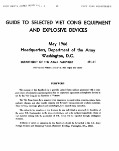 Viet Cong Equipment & Explosive Devices Guide - US Army Pamphlet 1966