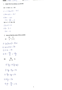 Algebra Worksheet: Equations, Inequalities, & Systems