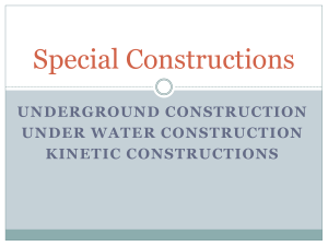 Special Constructions: Underground & Underwater Engineering Methods