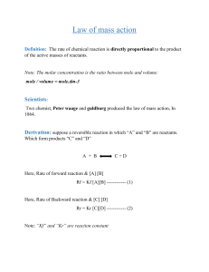 Law of Mass Action: Definition, Derivation & Equilibrium Constant