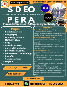 New SDEO PERA Book by MTW MCQs NoCopy