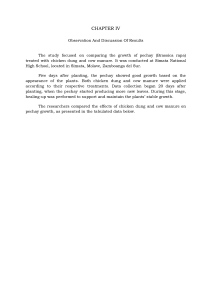 Pechay Growth Study: Chicken Dung vs. Cow Manure Results