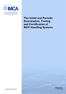 ROV Handling Systems: Examination, Testing & Certification Guide IMCA R 011