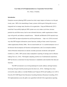 SAP Implementation Case Study: ERP Challenges & Success Factors