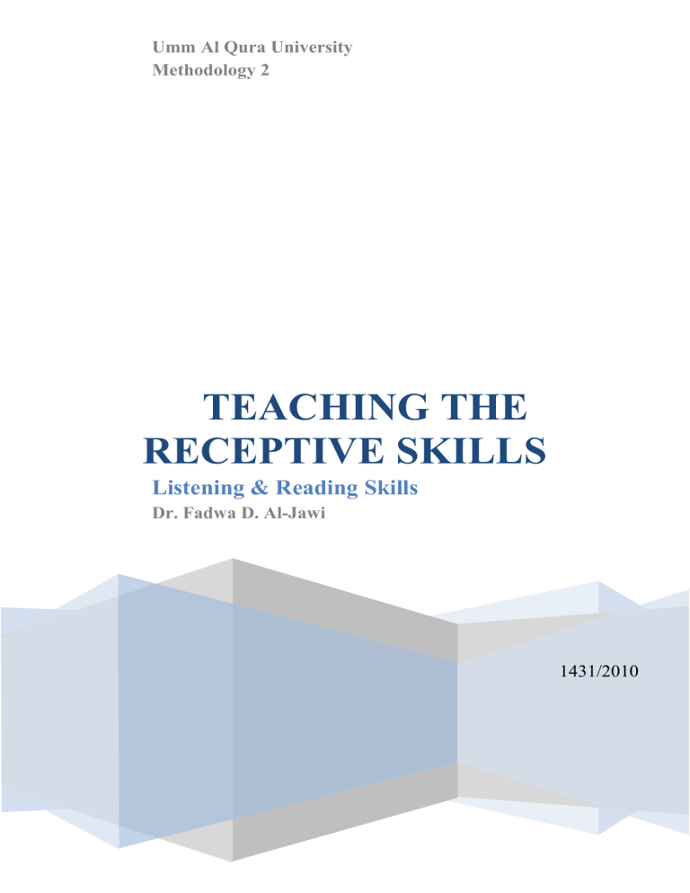 Teaching Receptive Skills: Listening & Reading Methodology Guide