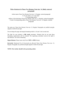 Abstract Submission Guidelines: Formatting Requirements for Academic Papers