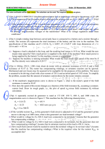 EE3014/3042 Midterm Exam - Electrical Machines & Transformers