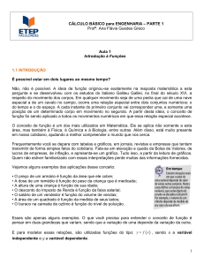 C&aacute;lculo B&aacute;sico para Engenharia - Parte 1: Introdu&ccedil;&atilde;o a Fun&ccedil;&otilde;es