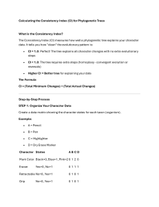 Consistency Index (CI) for Phylogenetic Trees Calculation Guide