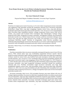 Memori Kerja, Growth Mindset & Penelitian Kecemasan Matematika