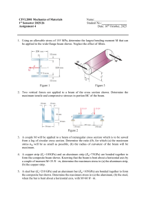 CIVL2001 Mechanics of Materials Assignment 4: Bending & Stress Analysis