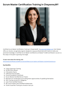 Scrum Master Certification Training in Cheyenne, WY