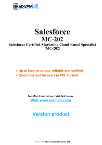 Salesforce MC-202 Exam Questions & Answers