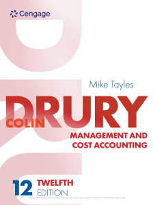 Management & Cost Accounting Textbook, 12th Edition