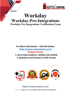 Workday Pro Integrations Certification Exam Prep
