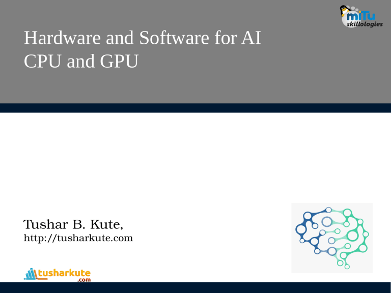 Hardware & Software for AI: CPU & GPU Explained for Machine Learning