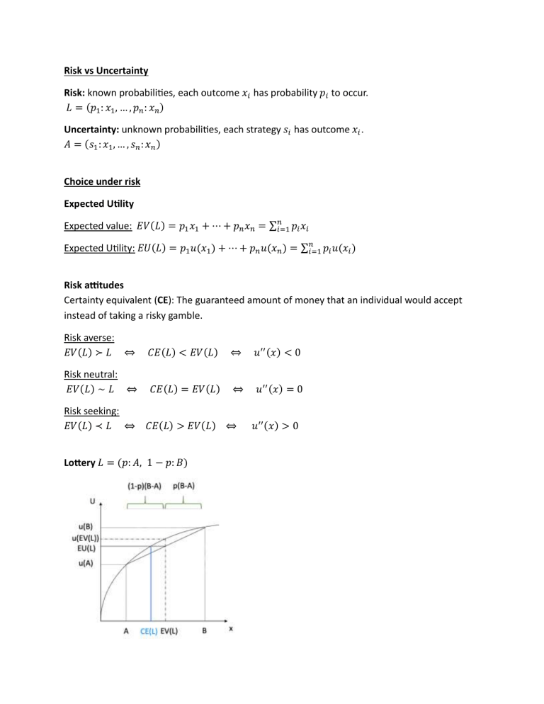 Decision Making Under Risk & Uncertainty: Expected Utility & Prospect ...