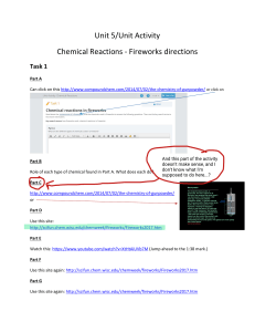 Chemical Reactions Fireworks Activity: Stoichiometry & Yield Calculations