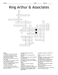 King Arthur & Associates Crossword Puzzle | Medieval Legends