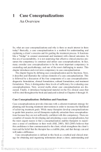 Case Conceptualizations: An Overview in Counseling & Psychotherapy