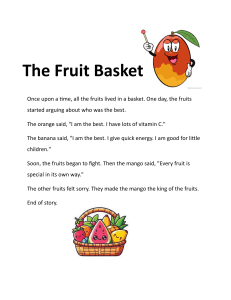 The Fruit Basket Story: Reading Comprehension Worksheet for Kids