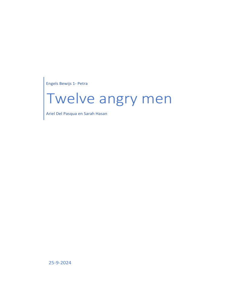 Twelve Angry Men Play Analysis: Juror Perspectives & Justice