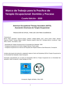 Marco de Trabajo Terapia Ocupacional: Dominio y Proceso 4&ordf; Edici&oacute;n 2020