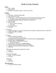 Guide to Case Analysis: Business Strategy Framework & Evaluation