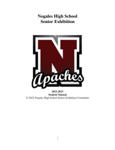 Nogales High School Senior Exhibition 2022-2023 Student Manual