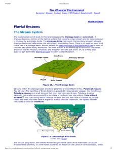 Fluvial Systems: The Stream System | Physical Geography