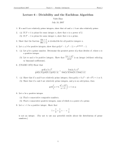 AwesomeMath 2007: Modulo Arithmetic Lectures & Problems (Week 2)