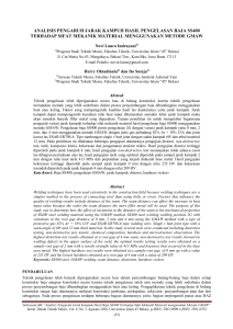 Pengaruh Jarak Kampuh terhadap Sifat Mekanik Baja SS400 dengan GMAW
