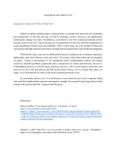 Is Nature Art? An Exploration of Art and Creation