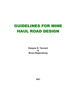 Mine Haul Road Design Guidelines