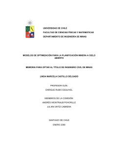 Modelos de Optimizaci&oacute;n para la Planificaci&oacute;n Minera a Cielo Abierto: Tesis