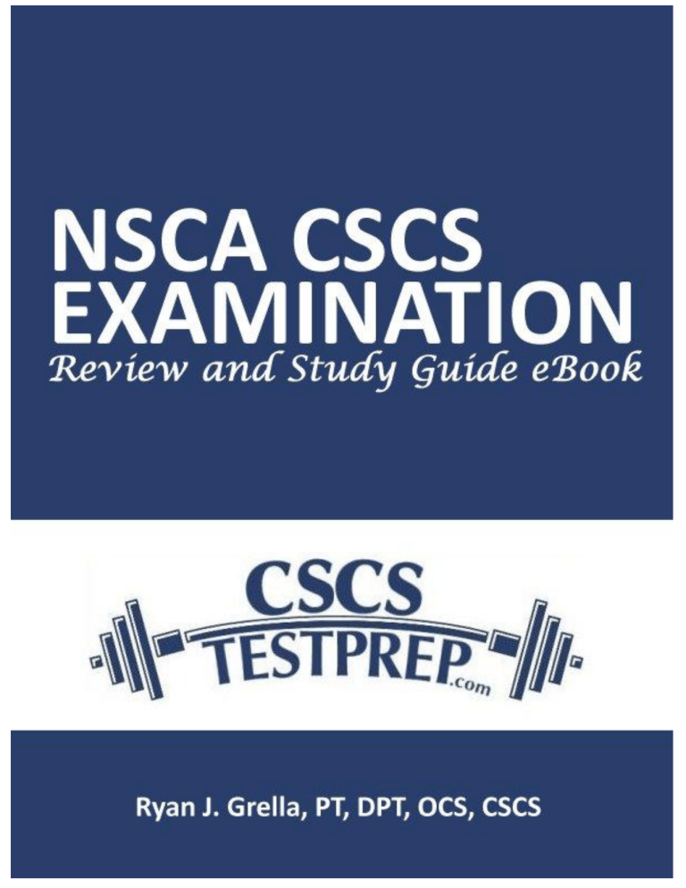 NSCA CSCS Exam Study Guide | Grella