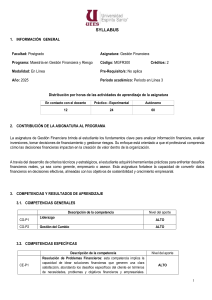 Syllabus de Gesti&oacute;n Financiera - Maestr&iacute;a en Gesti&oacute;n Financiera y Riesgo