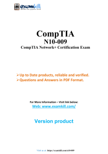 CompTIA Network+ N10-009 Exam Questions & Answers