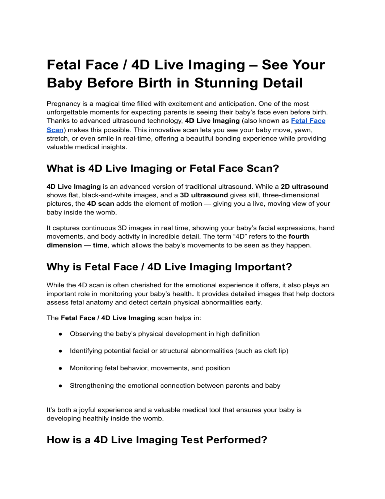 4D Ultrasound: See Your Baby Before Birth | Pearl Diagnostics