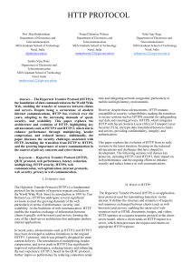 HTTP Protocol: Evolution, Security, and Performance