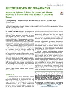 Frailty & Sarcopenia in IBD: A Systematic Review