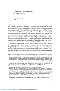 Theorising Hierarchies: An Introduction