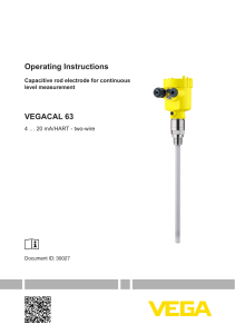 VEGACAL 63 Capacitive Rod Electrode Operating Instructions | 4-20 mA/HART