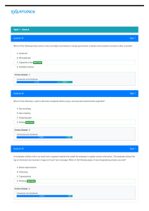Cybersecurity Exam Questions - Topic 1