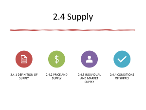 Economics: Understanding Supply and Market Equilibrium