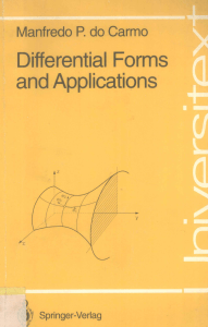Differential Forms and Applications - Manfredo P. do Carmo