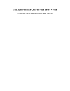 The Acoustics & Construction of the Violin: An Analytical Study
