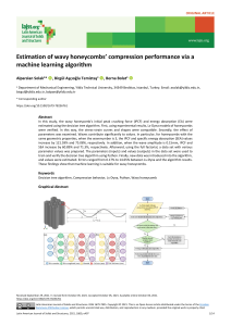 Wavy Honeycomb Compression Performance: Machine Learning Estimation