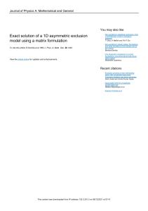 B Derrida 1993 J. Phys. A  Math. Gen. 26 1493